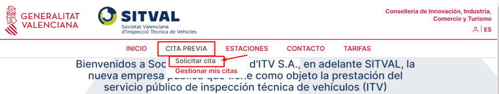 cita previa itv redován